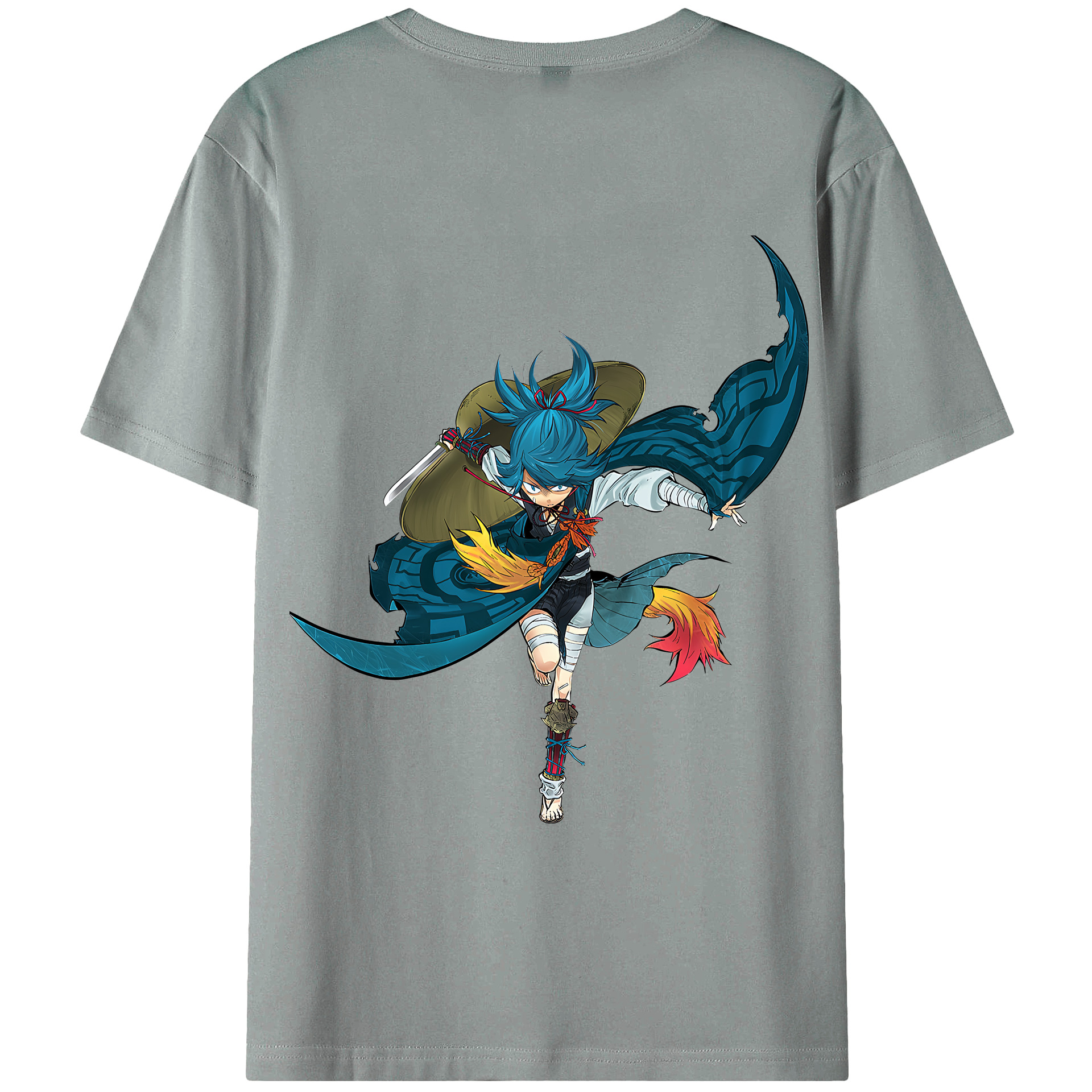（画像用） 刀剣乱舞 Touken Ranbu 綿100％ メンズ半袖Tシャツ（バックプリント） 通気性